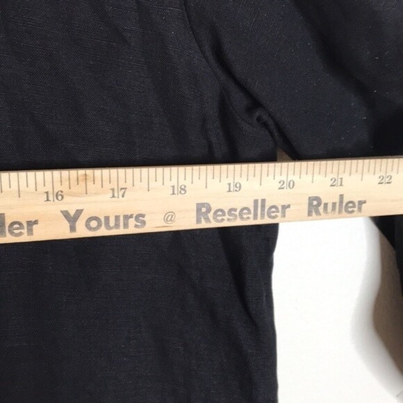 J. Jill Linen black button up shirt dress size 14 - Picture 7 of 14